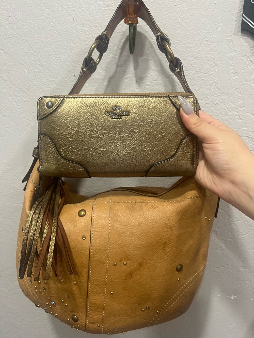 Coach Soho Studded Hobo and Mickie Wallet Set